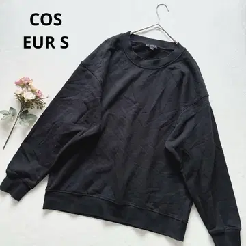 코스 블랙 크루넥 맨투맨 트레이닝복 심플 S~M 상당