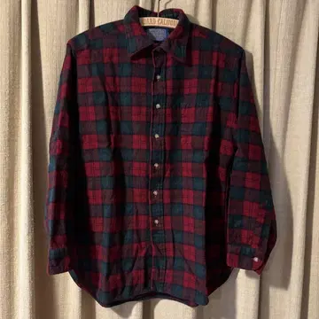 70s VINTAGE PENDLETON 울 체크 셔츠 미국제