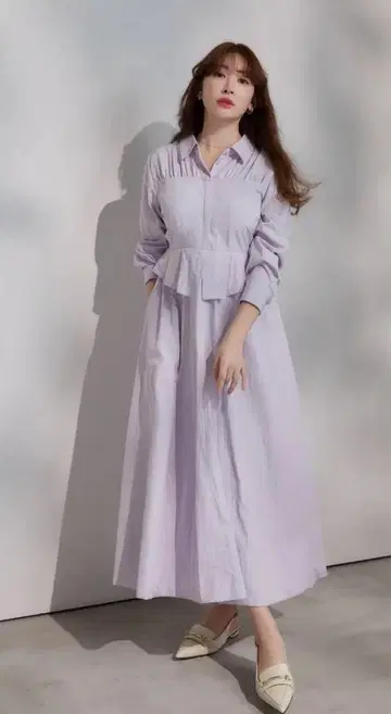 Her lip to Shirt Dress 셔츠 원피스 라벤더