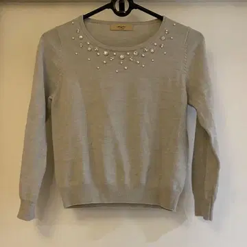 Maglie par ef-de 울 니트 스웨터 비쥬 긴팔