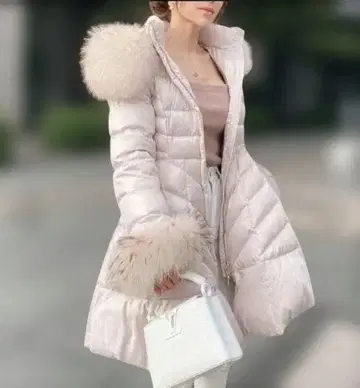 eimy istoire 퍼 다운 코트 핑크 S