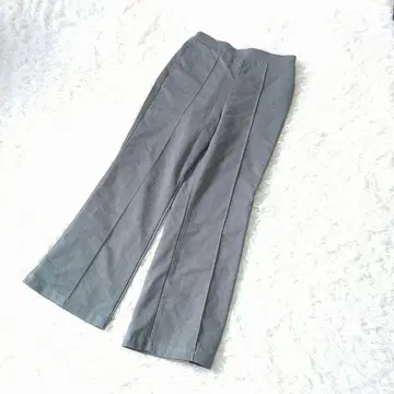 My:nia 스트레치 플레어 팬츠 센터 핀턱 M 허리밴딩 그레이