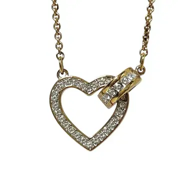 Swarovski 스와로브스키 하트 목걸이 핑크 골드