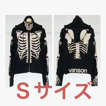 vanson 스컬 후드티 s 사이즈
