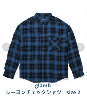 glamb Reggie 체크 SH 빅 실루엣 체크 셔츠