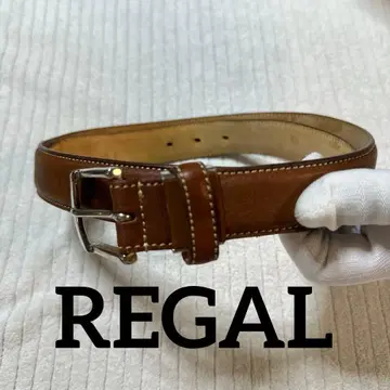 [ 단종 ] REGAL ( 리갈 ) 천연 가죽 남성용 벨트 브라운