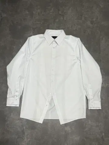 [ GRANCY ] 더블 커프스 디자인 커브 라인 셔츠 화이트 S