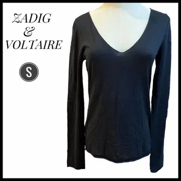 ZADIG&VOLTAIRE 니트 티셔츠 실크 캐시미어 혼방 비쥬