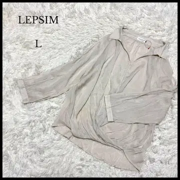 [ LEPSIM ] 렙심 스키퍼 긴팔 시어 셔츠 L 베이지 여성용