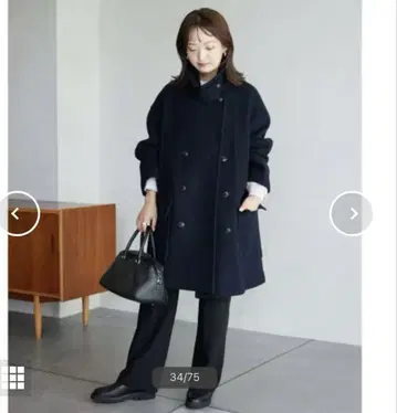SLOBE IENA 멜톤 BIG P 코트 (36 사이즈)