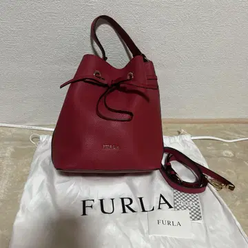 미사용 새상품 FURLA 레드 숄더백 스트랩 포함