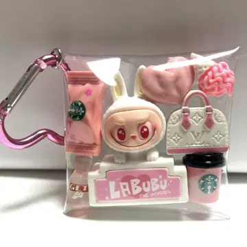 가챠 파우치 부부 화이트 핑크 채워넣기 타입