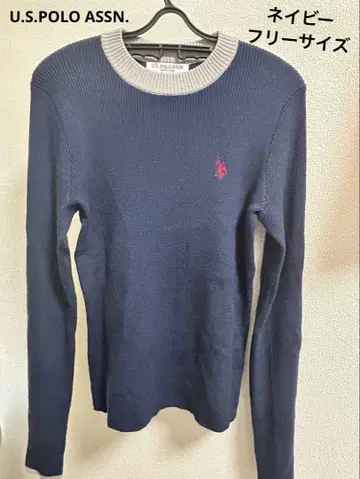 [ U.S.POLO ASSN. ] 긴팔 니트 네이비 새상품급
