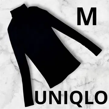 [ UNIQLO ] 여성용 리브 터틀넥 스웨터 M 블랙
