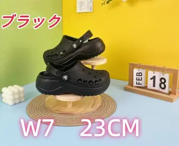 클로그 샌들 블랙 W7 23CM 통굽