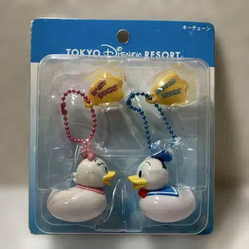 레어템 미사용 새상품 도쿄 디즈니 리조트 도날드&데이지 키체인