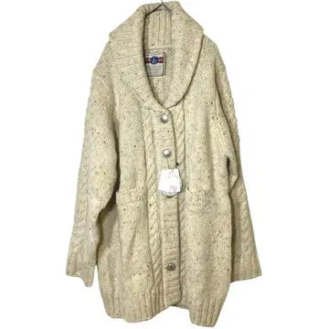 새상품 AS KNOW AS DE BASE 울 손뜨개질 가디건 니트 2XL