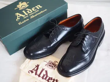 Alden 9753 Black Long wing Tip dress sho