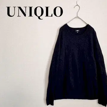 유니클로 UNIQLO 빅 사이즈 3L 라무 크루넥 스웨터 긴팔 그레이
