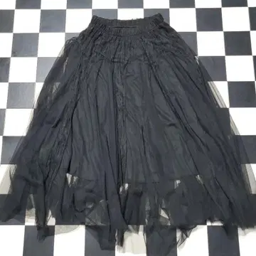 chou chou 샤샤 스커트 레이스 블랙 M~L