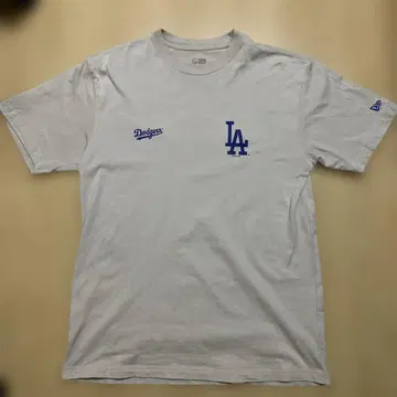 NEW ERA 베이지 T셔츠 MLB 로고 다저스 L 사이즈