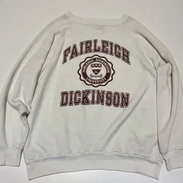 80s Champion 삼단 프린트 맨투맨 트리코 태그 XL