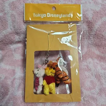 디즈니랜드 푸우 봉제 인형 스트랩