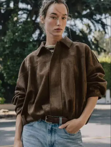 ZARA 스웨이드 느낌 봄버 자켓