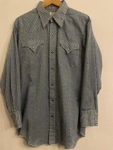 70s 웨스턴 셔츠 HBARC 에이치바씨 긴팔 체크 셔츠