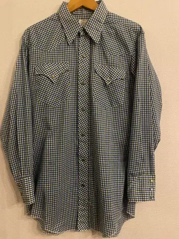 70s 웨스턴 셔츠 HBARC 에이치바씨 긴팔 체크 셔츠