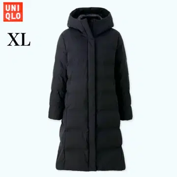 [ 새상품급 ] 유니클로 심리스 다운 롱 코트 블랙 XL