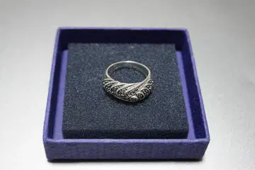 빈티지 마카사이트 스털링 실버 팬시 반지