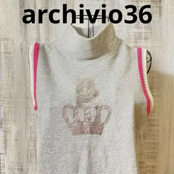 archivio 하이넥 베스트 빅 로고 라메 골프웨어