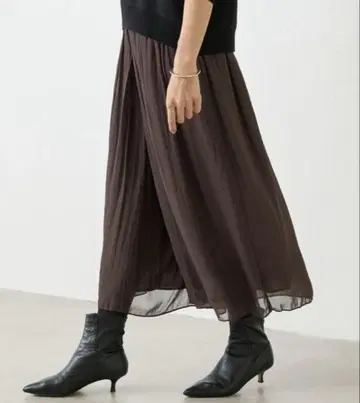 새상품 비어즐리 주름 쉬폰 개더 팬츠