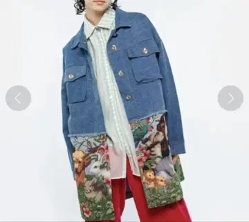 [ 레어템 ] ear PAPILLONNER 애니멀 무늬 데님 자켓