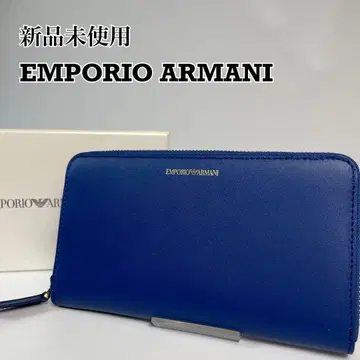 미사용 새상품 EMPORIO ARMANI 장지갑 라운드 지퍼 가죽