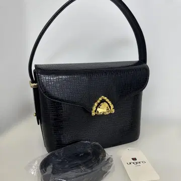 Ungaro 블랙 핸드백 악어 엠보싱