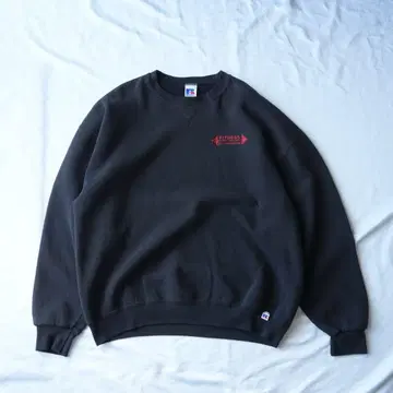 90s 러셀 블랙 맨투맨 XL US 구제 의류 블랙