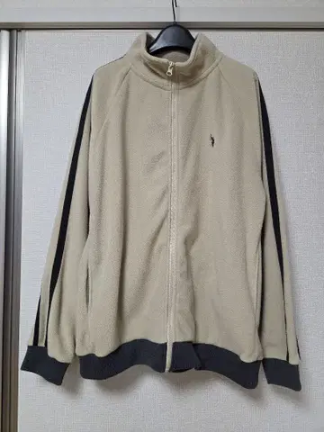 U.S. POLO ASSN. 원포인트 로고 자수 플리스 트랙 자켓