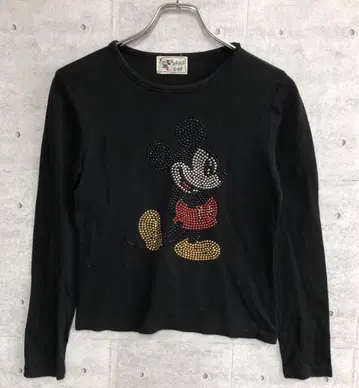 Y2K BEAMS BOY 구제 의류 블링블링 미키마우스 롱T