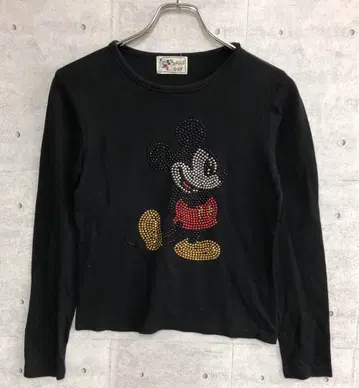 Y2K BEAMS BOY 구제 의류 블링블링 미키마우스 롱T