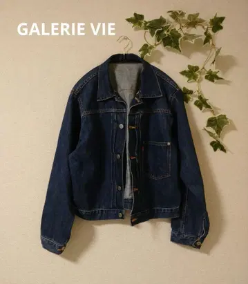 [ 새상품급 ] 갤러리 바이 garelie vie 워시드 데님 자켓