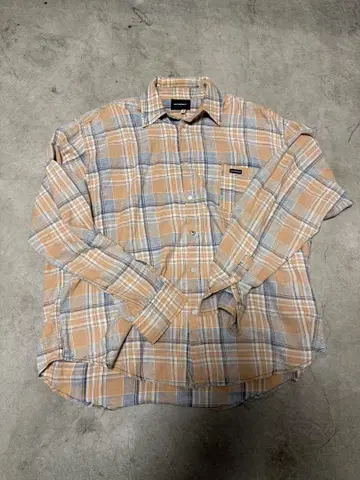 MASONPRINCE 오버 사이즈 빈티지 가공풍 체크 셔츠