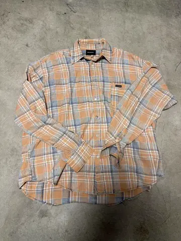 MASONPRINCE 오버 사이즈 빈티지 가공풍 체크 셔츠