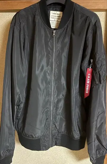 블랙 MA-1 플라이트 자켓 U.S. AIR FORCE