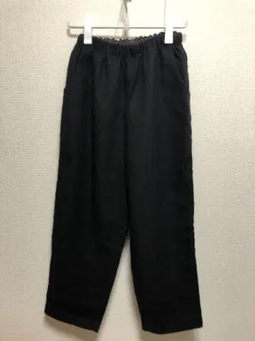 나카가와 마사시치 상점 울 린넨 팬츠 블랙