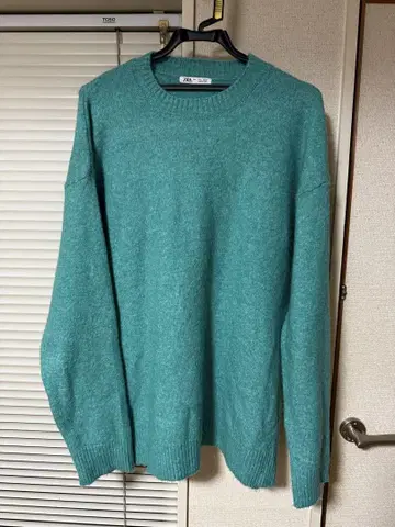 ZARA 터콰이즈 니트 스웨터 L 사이즈