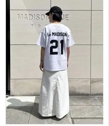 매디슨 블루 넘버링 T셔츠 XS