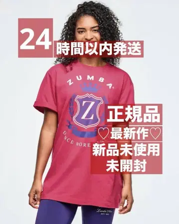정품 최신작 미사용 새상품 미개봉 ZUMBA 티셔츠 레드 핑크