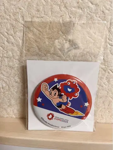 오사카 간사이 박람회장 한정품 미야쿠미야쿠 철완 아톰 캔뱃지
